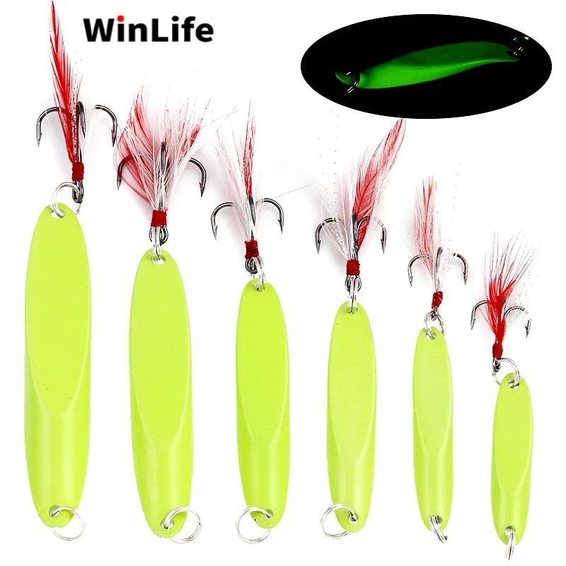Winlife 7/10/15/20 Вт 30 40g Серебристые блестки приманки для рыбалки светящиеся