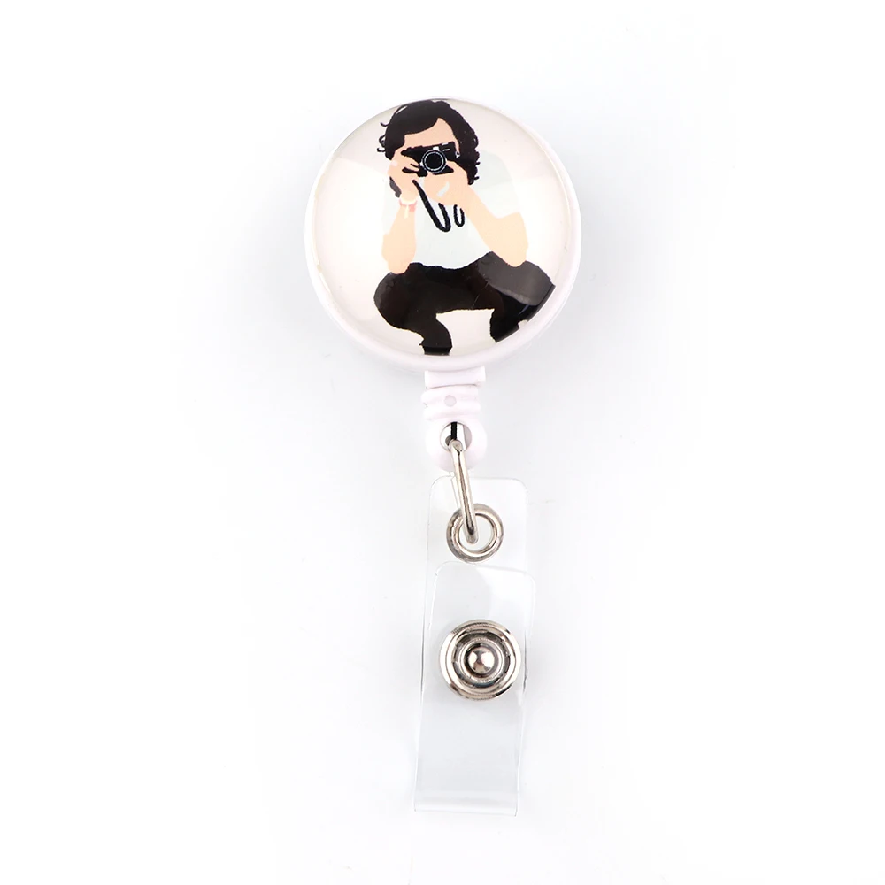 

JF781 Camera Cute Retractable Badge Reel Clip for Nurse and Doctor Funny Name Tag ID Card Work Badge Holder for Women & Men