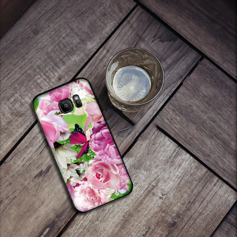 Пион Дейзи кактус Мягкий силиконовый чехол для телефона Samsung Galaxy S6 S8 край S7 S9 плюс