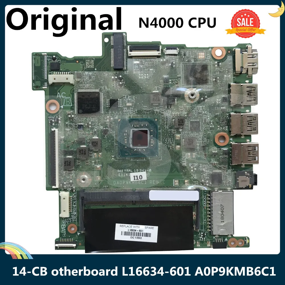 LSC для HP Stream 14 CB серия материнская плата ноутбука с N4000 CPU 32GeMMC L16634 601 001