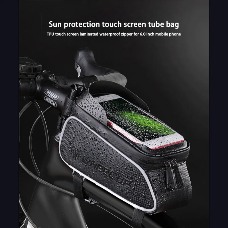 

Portable Bicycle Mobile Phone Bags Waterproof Cycling Cell Mobile Phone Bag Bicycle Bike Head Tube Handlebar Case Phone Holder