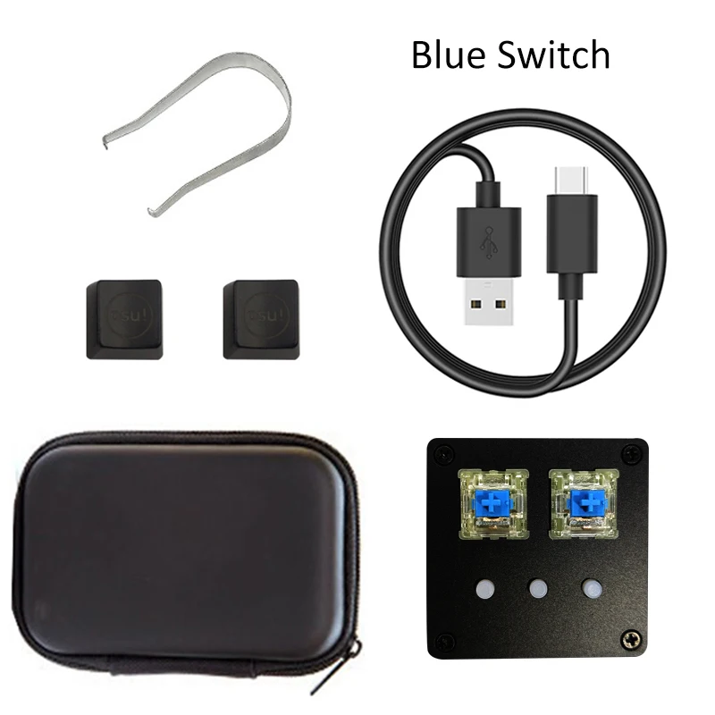 Hfбезопасности DIY OSU клавиатура V4 Для Windows 5 клавишная игровая клавиатура USB 2,0 RGB Cherry MX механическая клавиатура Горячая замена клавиатуры - Цвет: Blue switch osu set