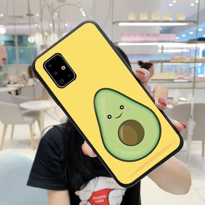 

Green Matte Avocado Phone Case For Samsung Note 3 4 5 8 9 10 20 Pro Lite Mate 21 30 31 S Fundas Cover