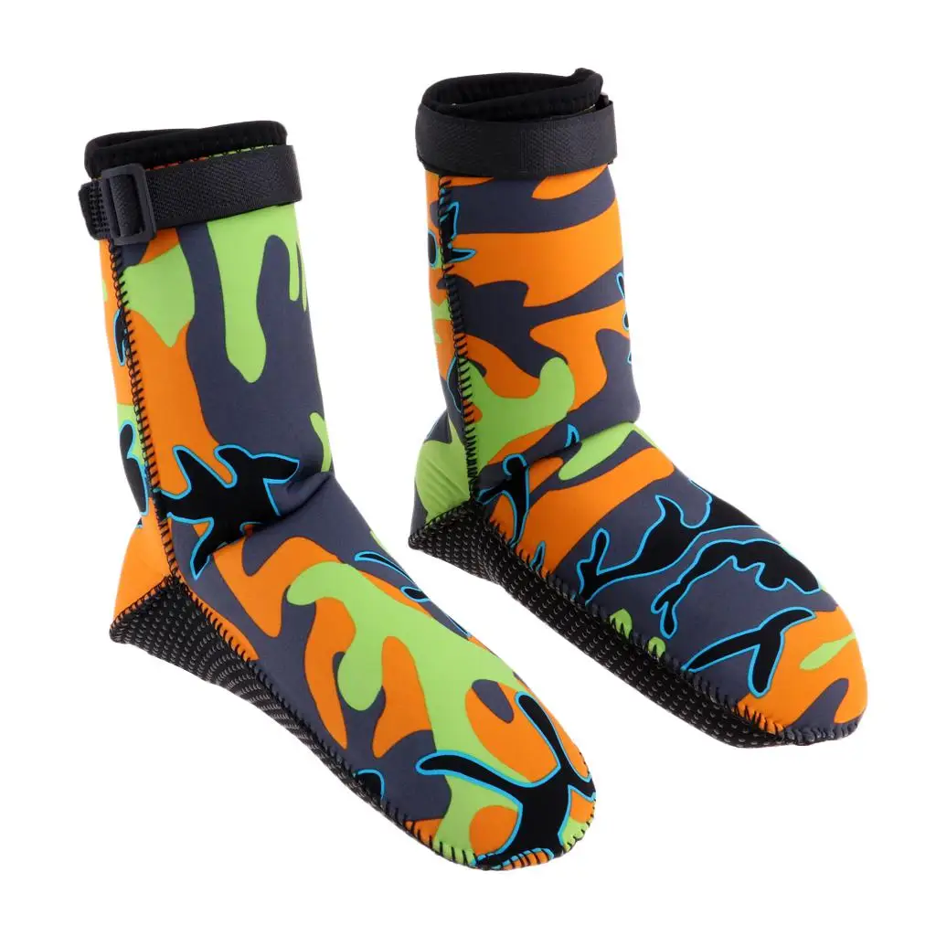 Ребристый носок противоскользящие 3 мм Неопреновые акватуфли для пляжа морского