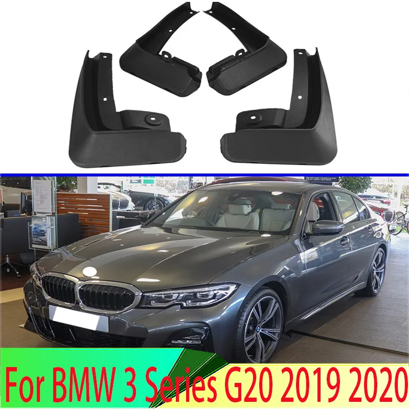 

For BMW 3 Series G20 2019 2020 Mud Flaps Splash Guards Fender Mudguard Kit Mud Flap Splash Guards Mudguard Car styling 4PCS