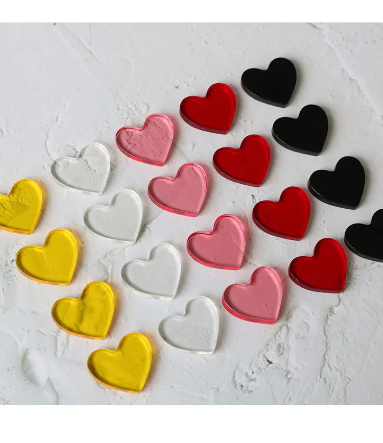 20 шт. 19 мм модные коннекторы для сережек в форме сердца из уксусной кислоты и