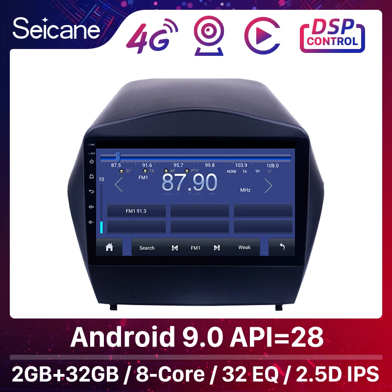 Seicane 9 &quot2din Android 0 GPS автомобиль радио для 2009 2010 2011 2012 2013 2014 2015 Hyundai IX35 Bluetooth Wifi
