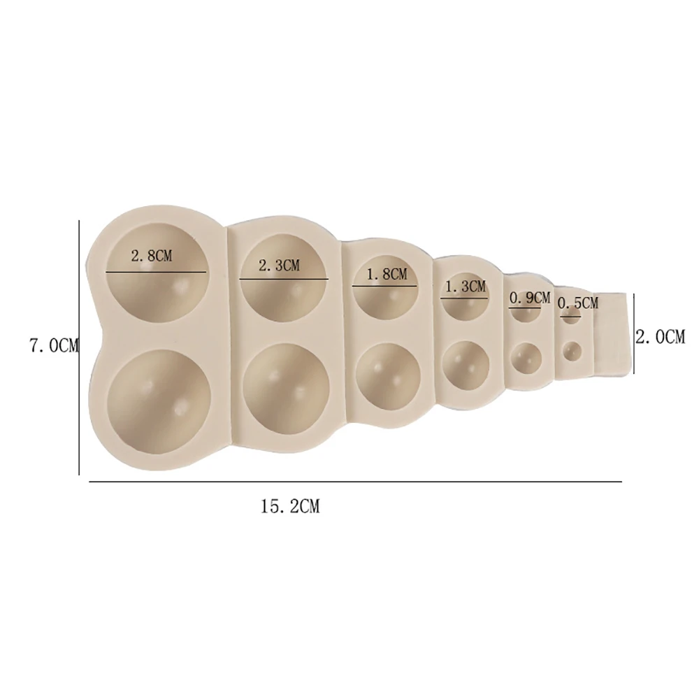 

Fondant Silicone Mold Size Semi-round Pearl Cake Mold Semi-round Ball Chocolate Cake Mold Epoxy Mold Round Desserts DIY Decor