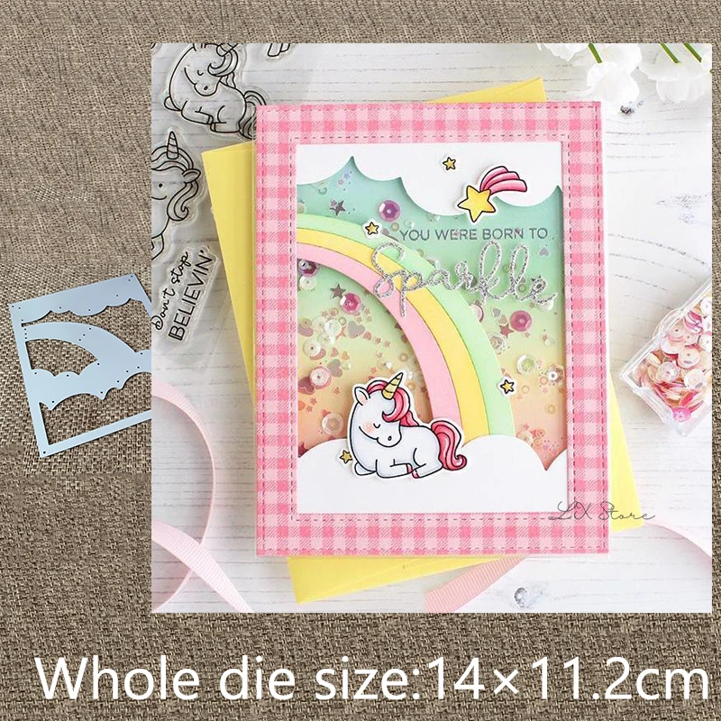 Металлические Вырубные штампы XLDesign трафарет форма рамка с облаками украшение