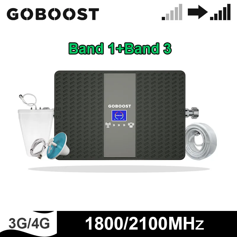 Усилитель сотового сигнала GOBOOST 2G 3G 1800 2100 МГц ретранслятор 4G сеть комплекты