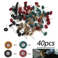 40pcs mini polishing wheels brush scouring pad abrasive wheel fiber grinding sanding head buffing polishing wheel set