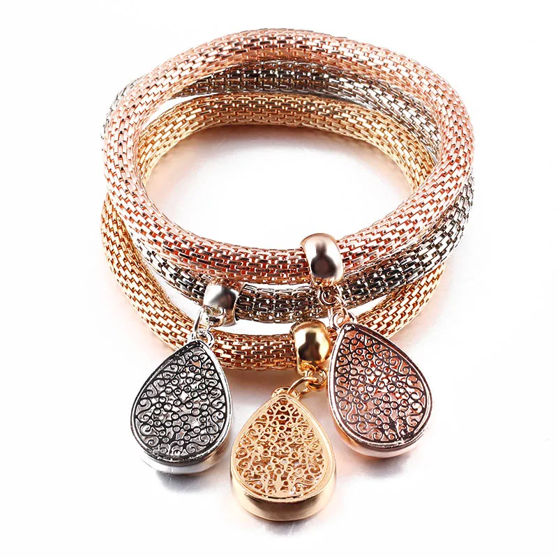 Ажурный браслет из циркония 3 шт./компл. эластичный модный кукуруза с кристаллами