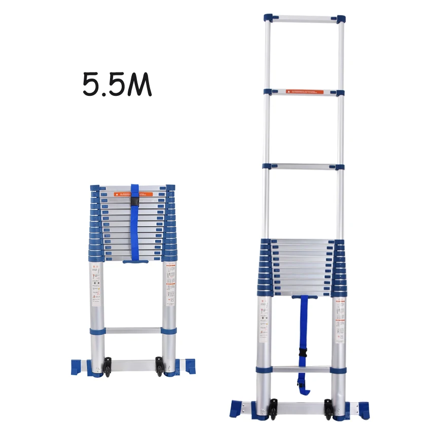 5 м алюминиевый сплав плотные односторонняя Прямая Лестница JJS511 Портативный
