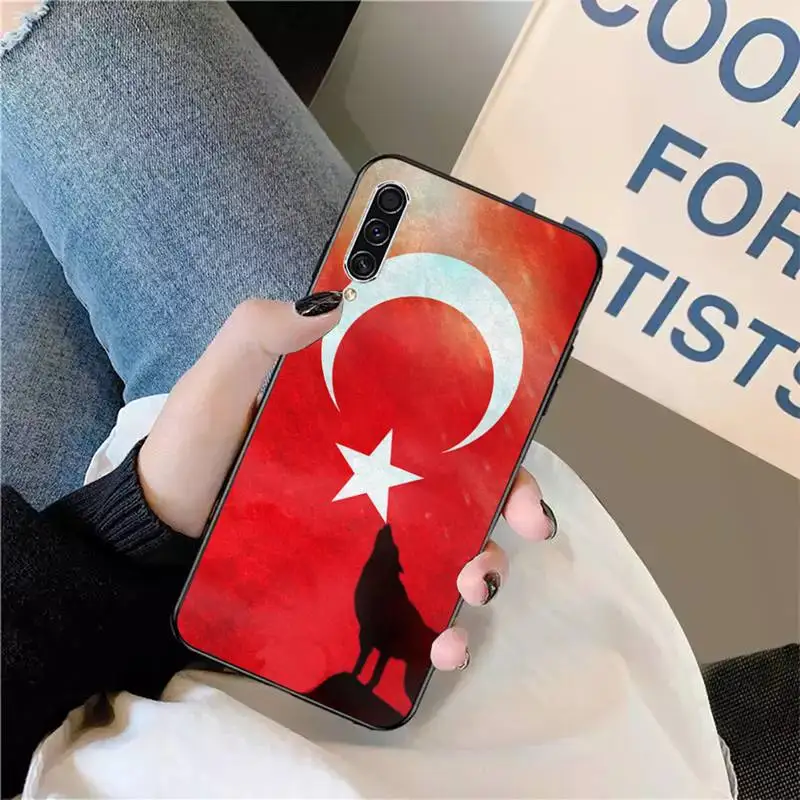 

Turkey turkish flag wolf Accessories Phone Case For Samsung galaxy S 9 10 20 A 10 21 30 31 40 50 51 71 s note 20 j 4 2018 plus