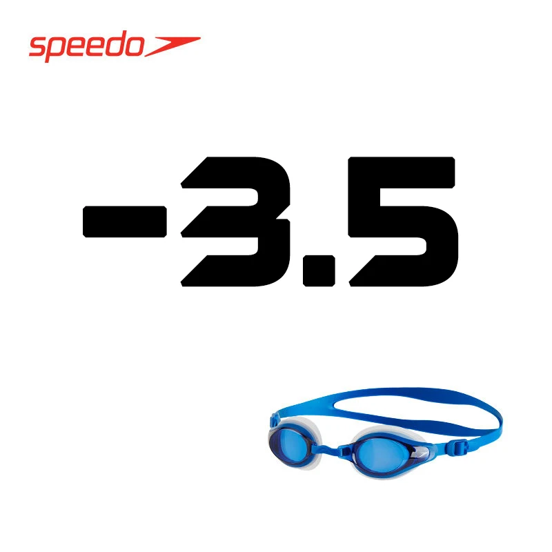 Очки для плавания Speedo, близорукость, очки для плавания, оптические очки, пульс, водонепроницаемые очки для плавания для мужчин и женщин, 150~ 800 градусов - Цвет: Blue -3.5 Degree