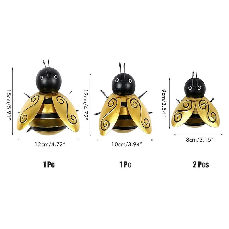 

A Set of Home Decoration Accessories Series Decoration Metal Bumblebee Garden Accent Lawn Decoration Home Room Decoration
