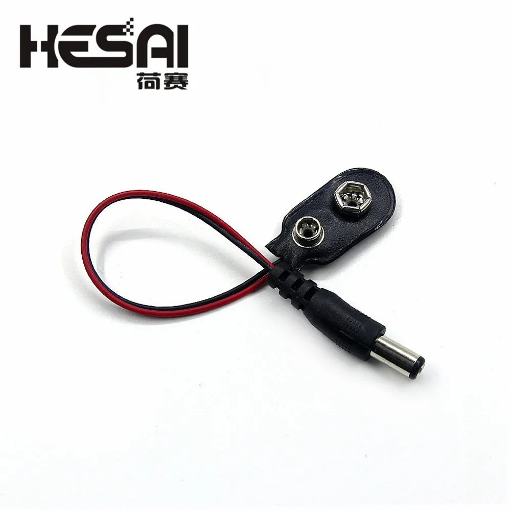 10 шт./лот экспериментальный кабель питания 9 В с батарейным зажимом на