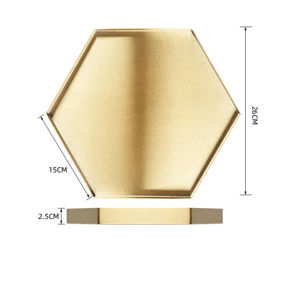 

Retro Rectangle Hexagon Storage Display Tray Dinner Cake Plate Desktop Organizer Storage Box Sundries Bins Decorative Trays