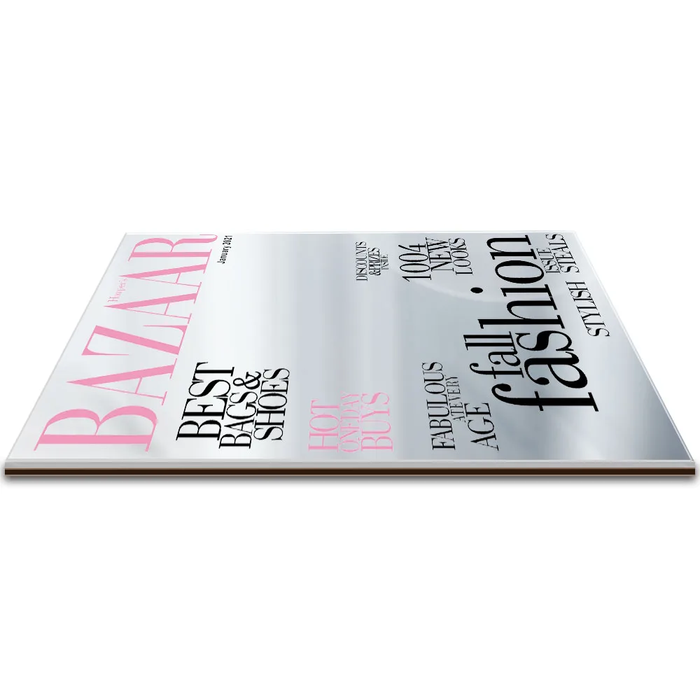 Bazaar Обложка для журналов Передняя страница зеркало Человек года супермодель