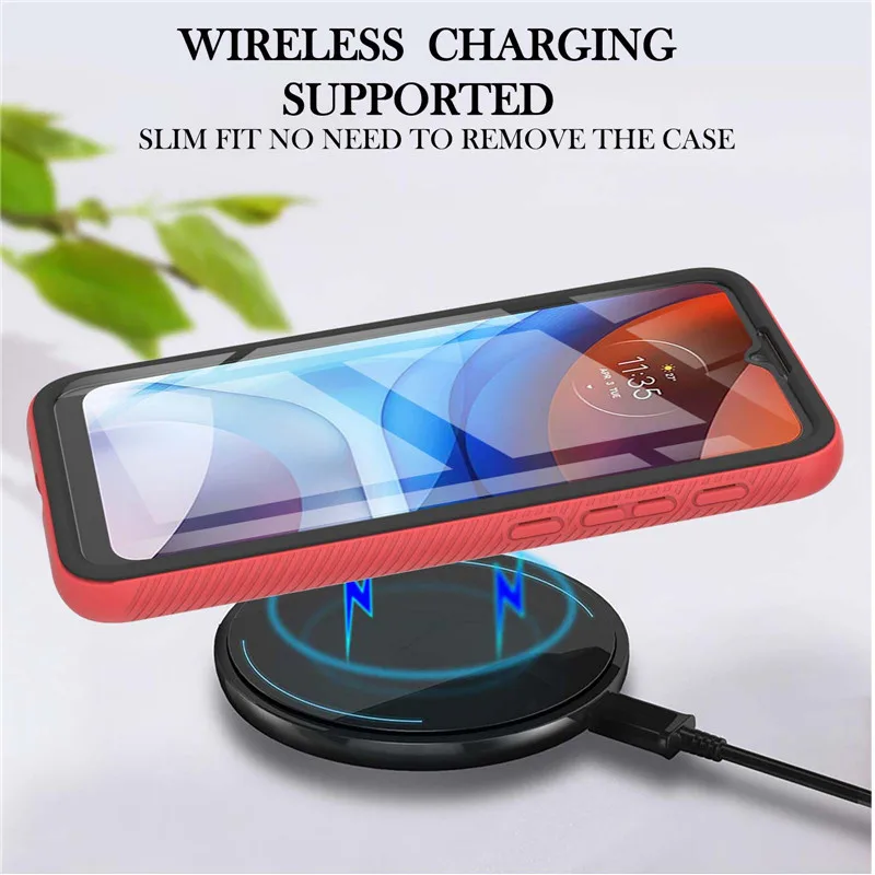 

Shockproof Case For Motorola E7 Power 2021 360 Protect Front Film Back Cover Moto E7 7E Power Crystal Case Moto E7 Power Fundas