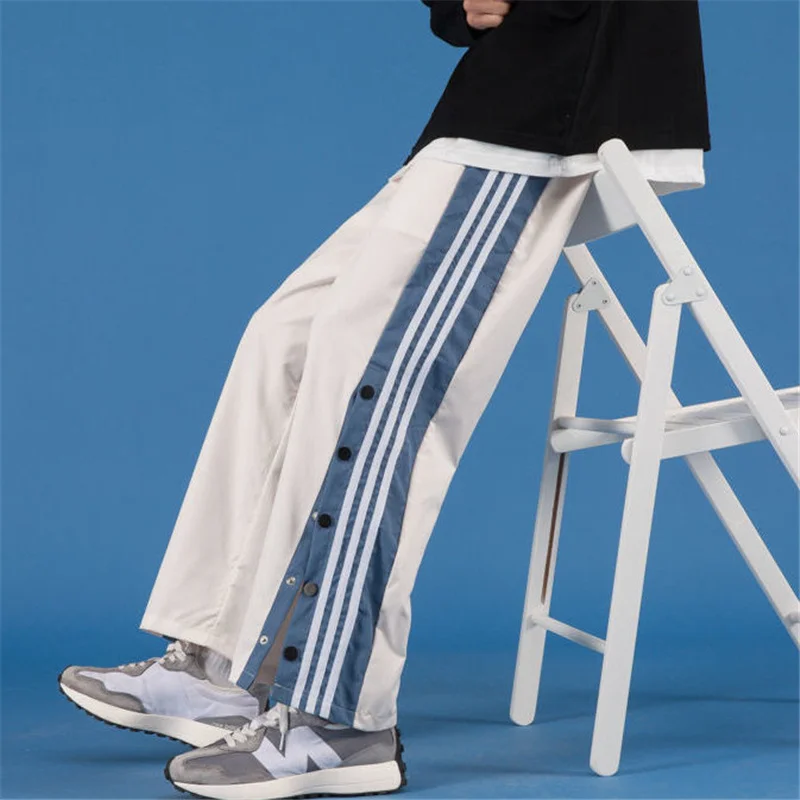 

S - 5XL Buckle pants men's loose summer casual pants summer explosions