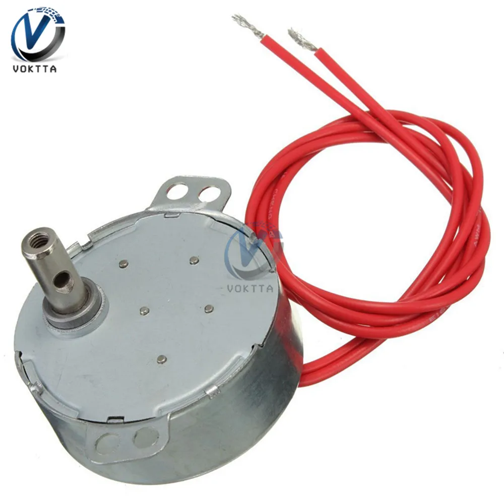 TYC-50 синхронный двигатель переменного тока 12V AC 220V синхронный двигатель с постоянным магнитом 5/6 об/мин вращение по часовой стрелке и против микроволновый поворотный стол