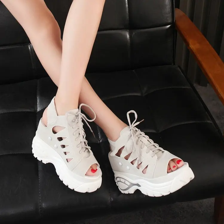 women Platform Sandals Women Soft Leather Casual Open Toe Gladiator wedges Trifle Shoes Flats | Обувь