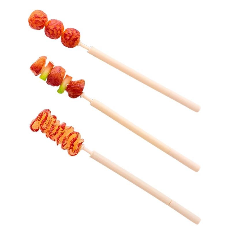 

D57C Lovely Creative Kebab Pen Ballpoint Pen Meat Ball-shaped Design Ballpoint Pen Writing Practice Pen for Kids Adult