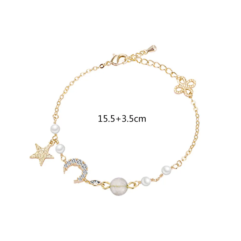 

Woman Wristband Crystal Bracelets Jewelry Accessories Wristlet Zircon bracelets female fashion stars moon bracelets for women