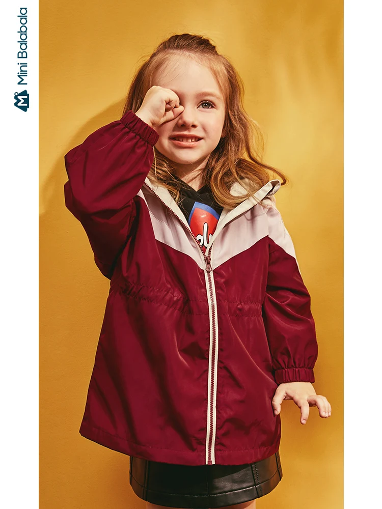 Minibalabala/пальто для мальчиков и девочек Новинка 2019 г. Осенняя детская куртка