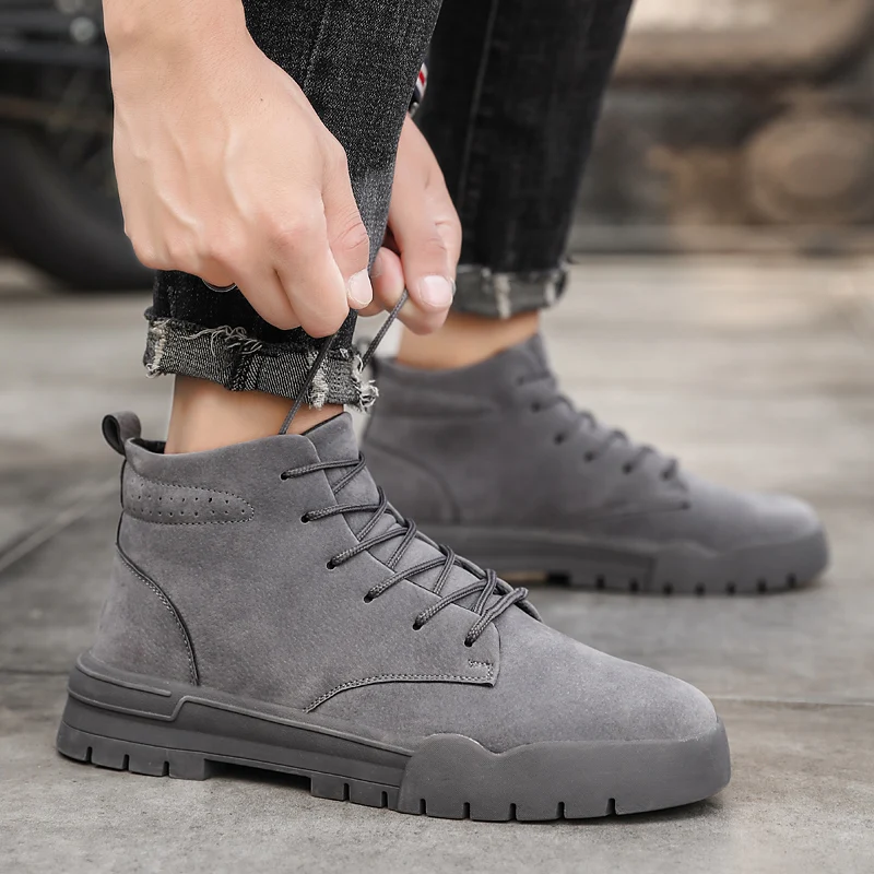 

Black Casual Shoes Men Casual Shoes 2020 Leisure Leather Black Boots Mens Causal Home Men's Fashion Man Sneaker Shoe Boty