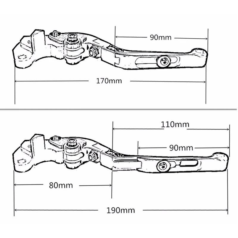

For Husqvarna SVARTPILEN 401 Motorcycle Brake Handle Motorbike2 Pcs Alloy CNC Aluminum Adjustable Extendable Brake Clutch Levers
