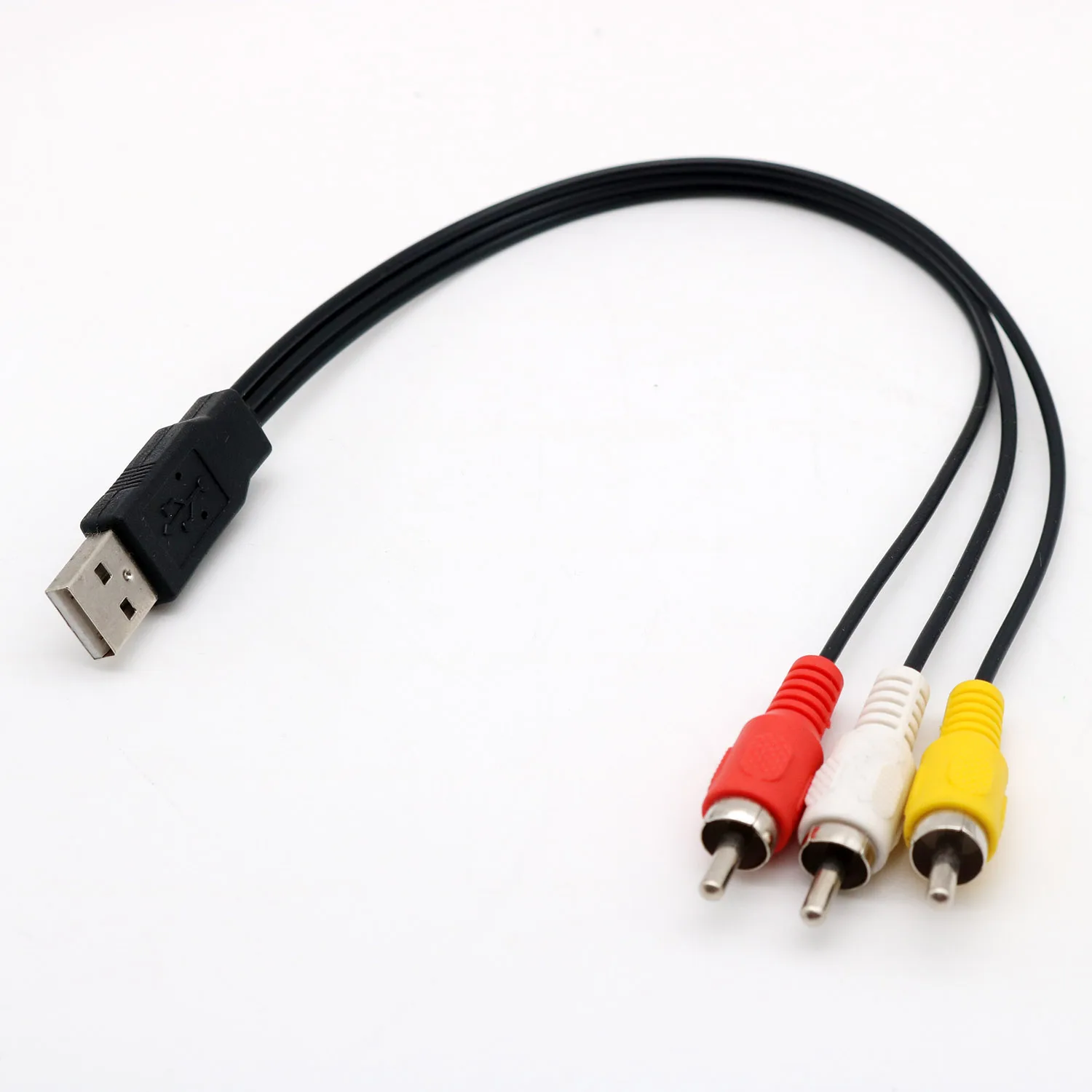 Переходник USB Type A (штекер) на 3 RCA 25 см | Электроника
