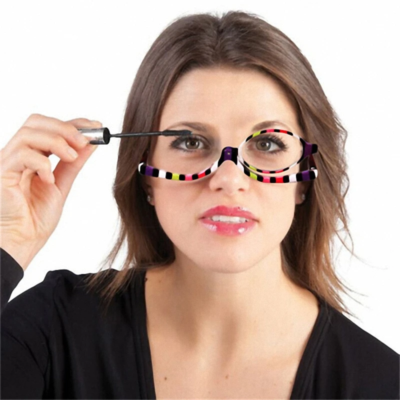 

Folding Portable Adjustable Women Magnifying Rotating Monocular Makeup Presbyopic Glasses