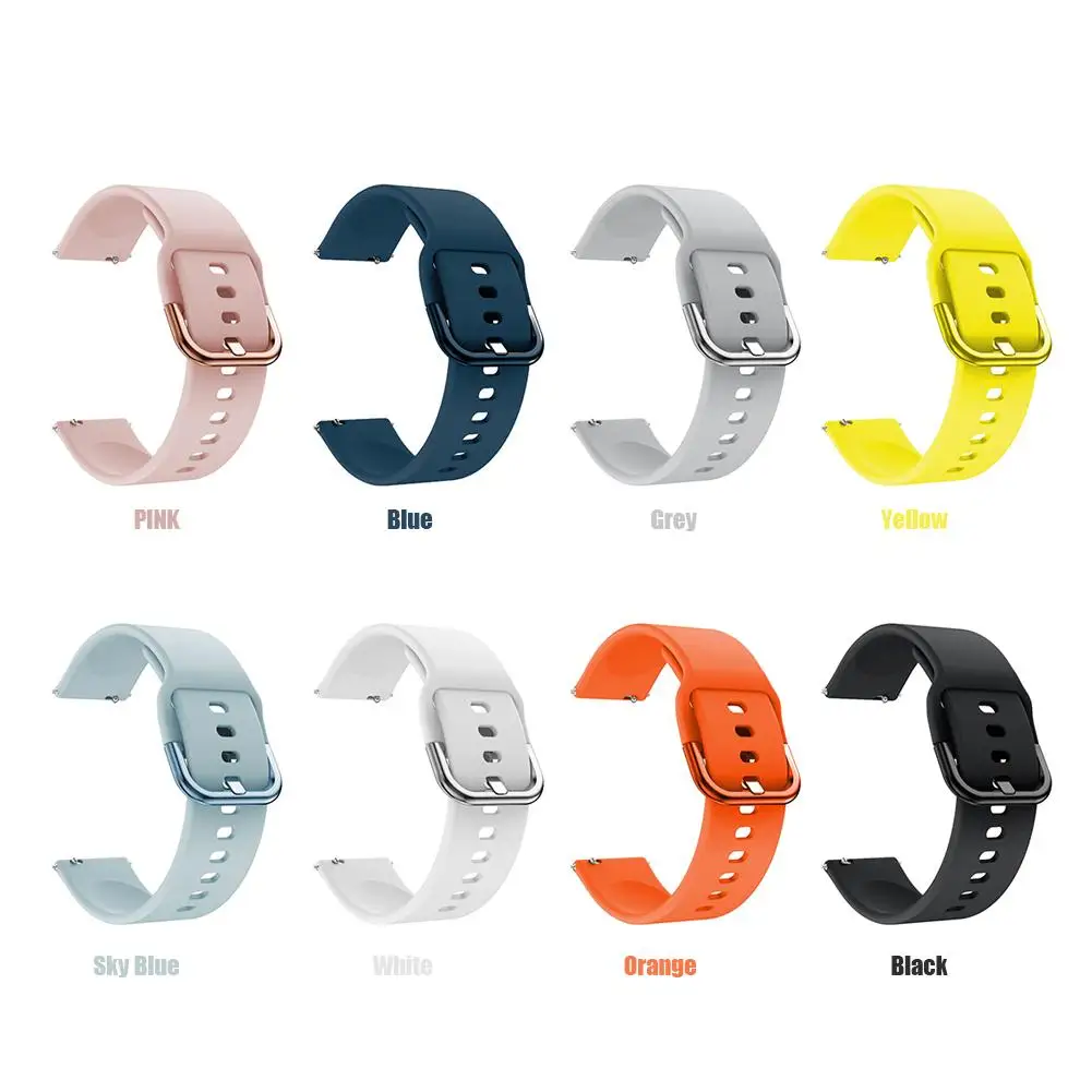 20 мм силиконовый ремешок Браслет сплошной цвет для Huami Amazfit GTS/GarminMove/vomove HR прочный