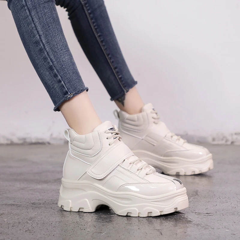 2019 г. Обувь теплые зимние женские ботинки на платформе Ботинки martin шнуровке в