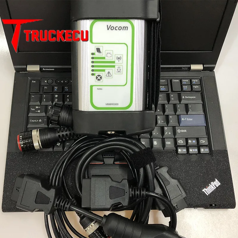 Vocom 88890300+ 2,7 ptt dev2 FH& FM Грузовик Экскаватор диагностический инструмент+ T420 ноутбук vcads 88890300