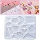Силиконовая форма для сережек ручной работы сделай сам, форма для ожерелья, сережек, подвесок, полимерная подвеска, форма для сережек, инструменты для изготовления ювелирных изделий