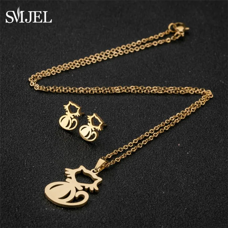 Комплект из колье и серёг нержавеющей стали