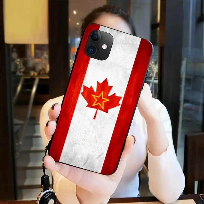 Высококачественный чехол для телефона с канадским флагом и красным клена iPhone 11 pro