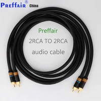 preffair pair hifi audio cable rca to rca cable audio signal line with gold plated rca connector interconnect cable rca cable