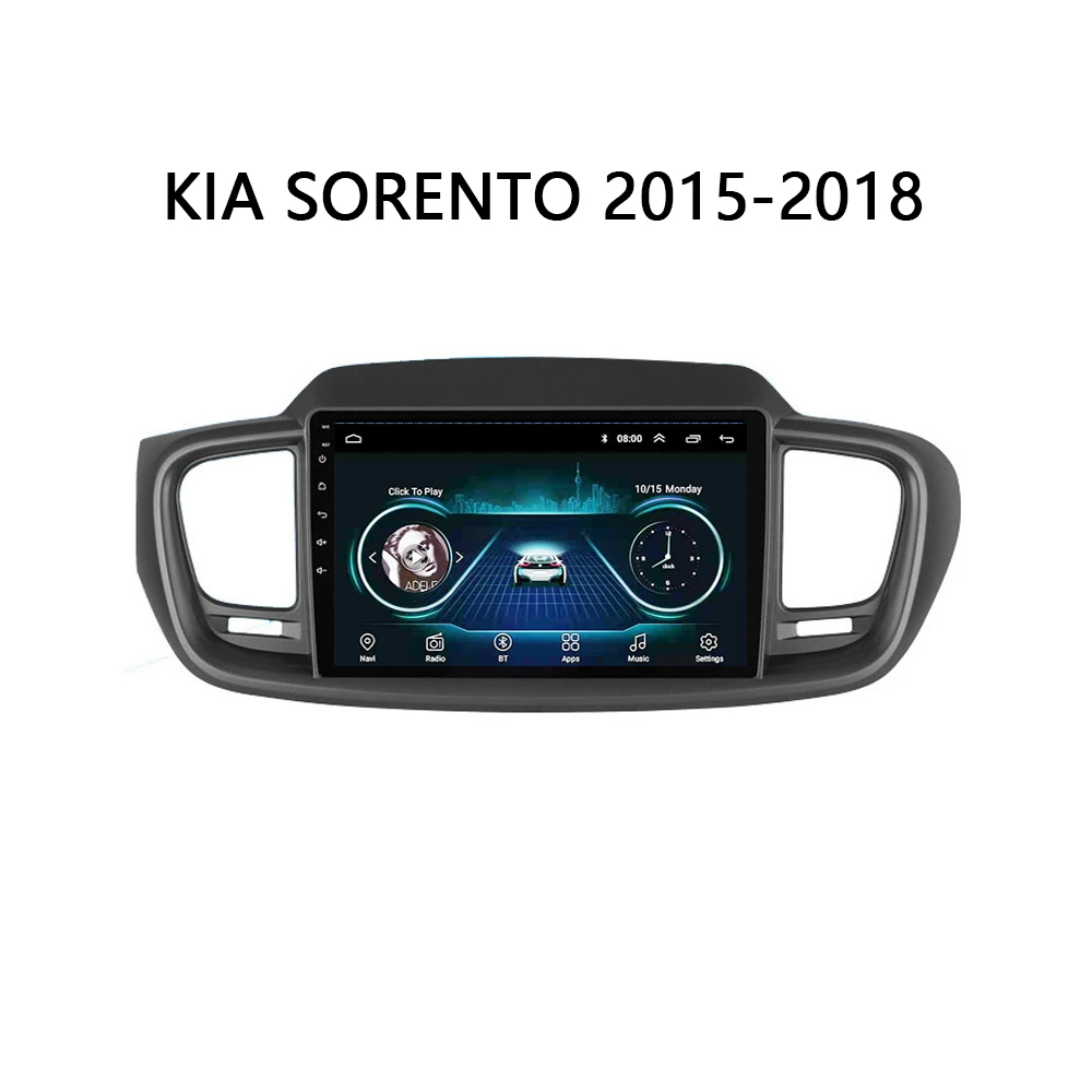 Автомагнитола для KIA SORENTO (LHD) Android 8 1 9 дюймов Bluetooth mirror link SWC wi fi no 2 din 2015