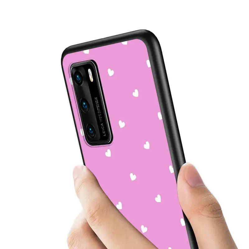 

Hot Polka Dot Heart Style for Huawei P40 P30 P20 Pro P10 P9 P8 Lite E Pro P Smart Z Plus 2020 2019 Phone Case