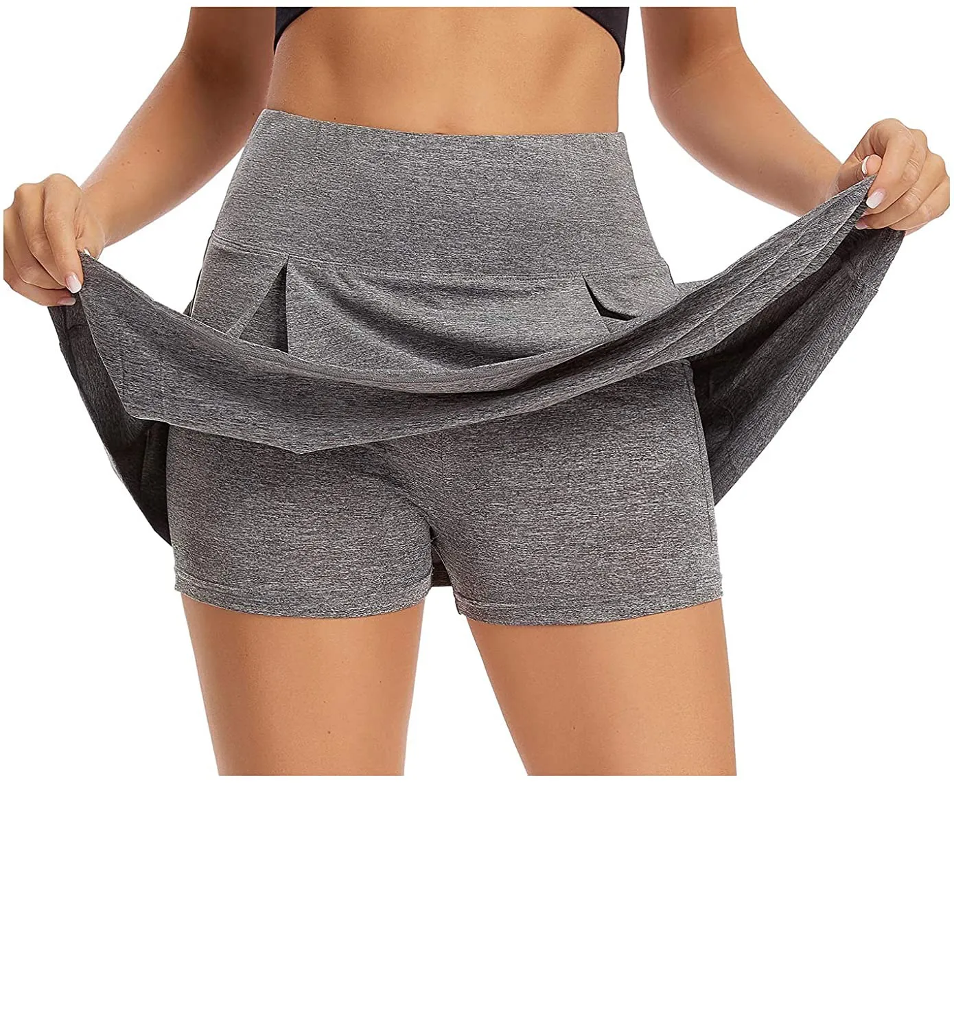 

Women 2 In 1 Butt Scrunch Skirted Running Shorts Quick Dry Fake Skirt Sexy Gym Workout Short Pants Yoga Shorts Dropshipping