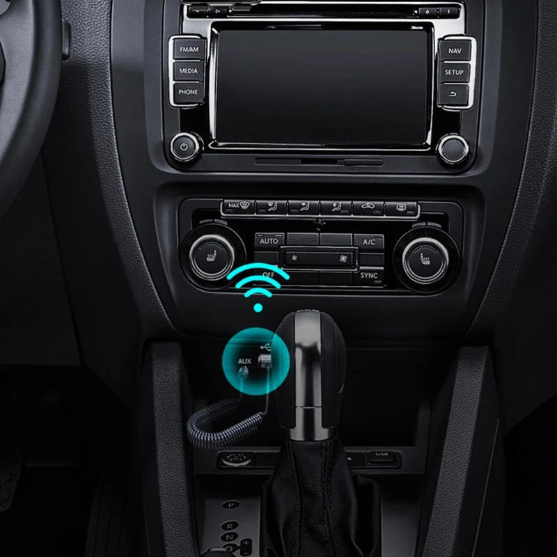 

KX4A Portable Hands-Free Receiver 5.0 3.5mm Jack Aux Wireless Adapter Music for TV Car Smartphone Transmitter