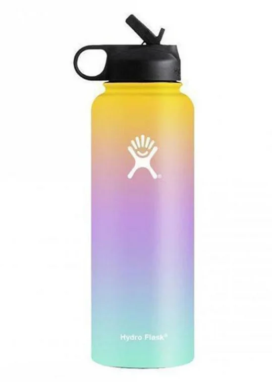 ss bottle Нержавеющая сталь бутылка для воды гидро колба бутылка для воды с вакуумной изоляцией широкий рот Путешествия Портативная термальная бутылка 32 унции/40o - Цвет: ss bottle
