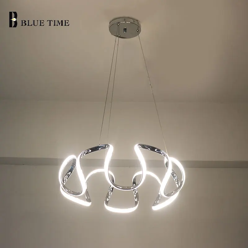 Серая готовая современная светодиодная люстра освещение для спальни гостиной