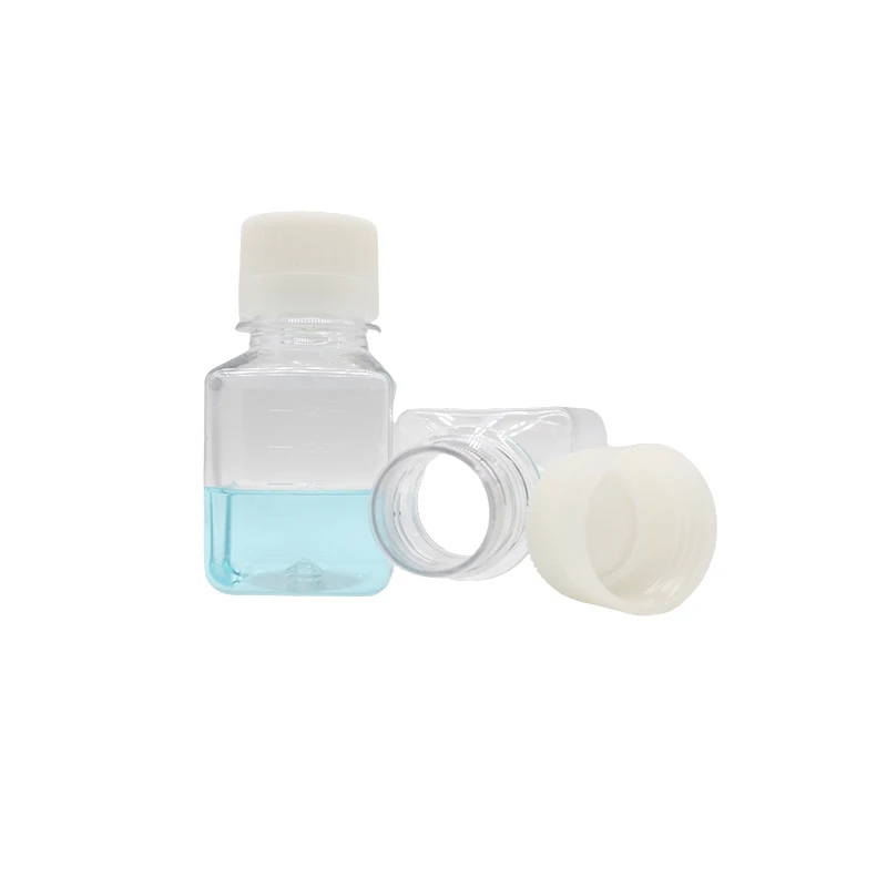 PET Medium Square Reagent Bottle Leak Proof Serum Transparent High Durability 125ML 250ML 500ML 1000ML | Канцтовары для офиса и