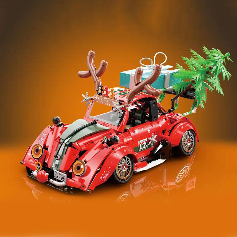 

Техническая серия, Рождественский автомобиль, строительные блоки, Рождественская елка, игрушка, 2870 шт., модель, строительные блоки, кирпич, д...