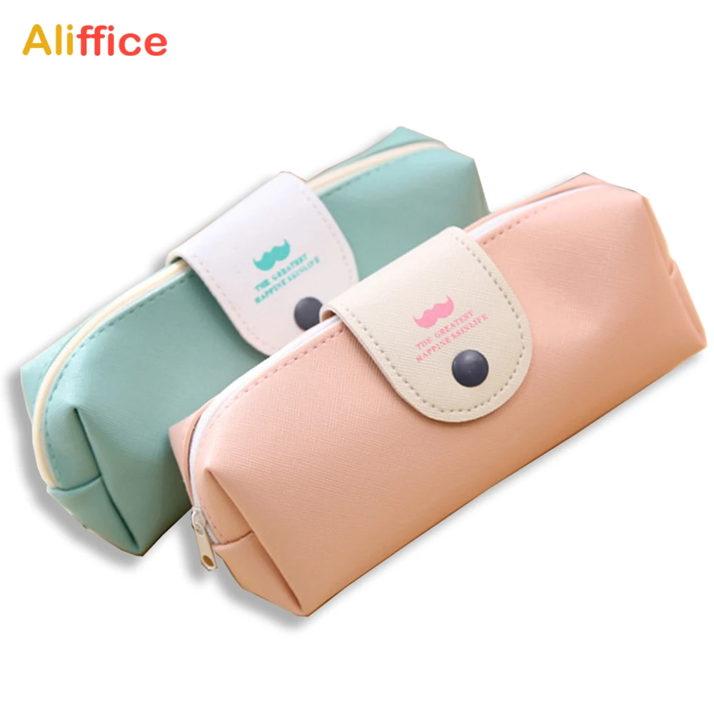 Чехол для карандашей большой емкости прочный кожаный материал